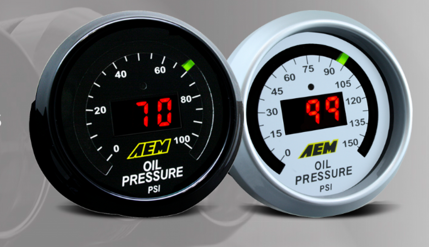 AEM Oil/Fuel Pressure Gauge - 0-100 PSI 30-4401