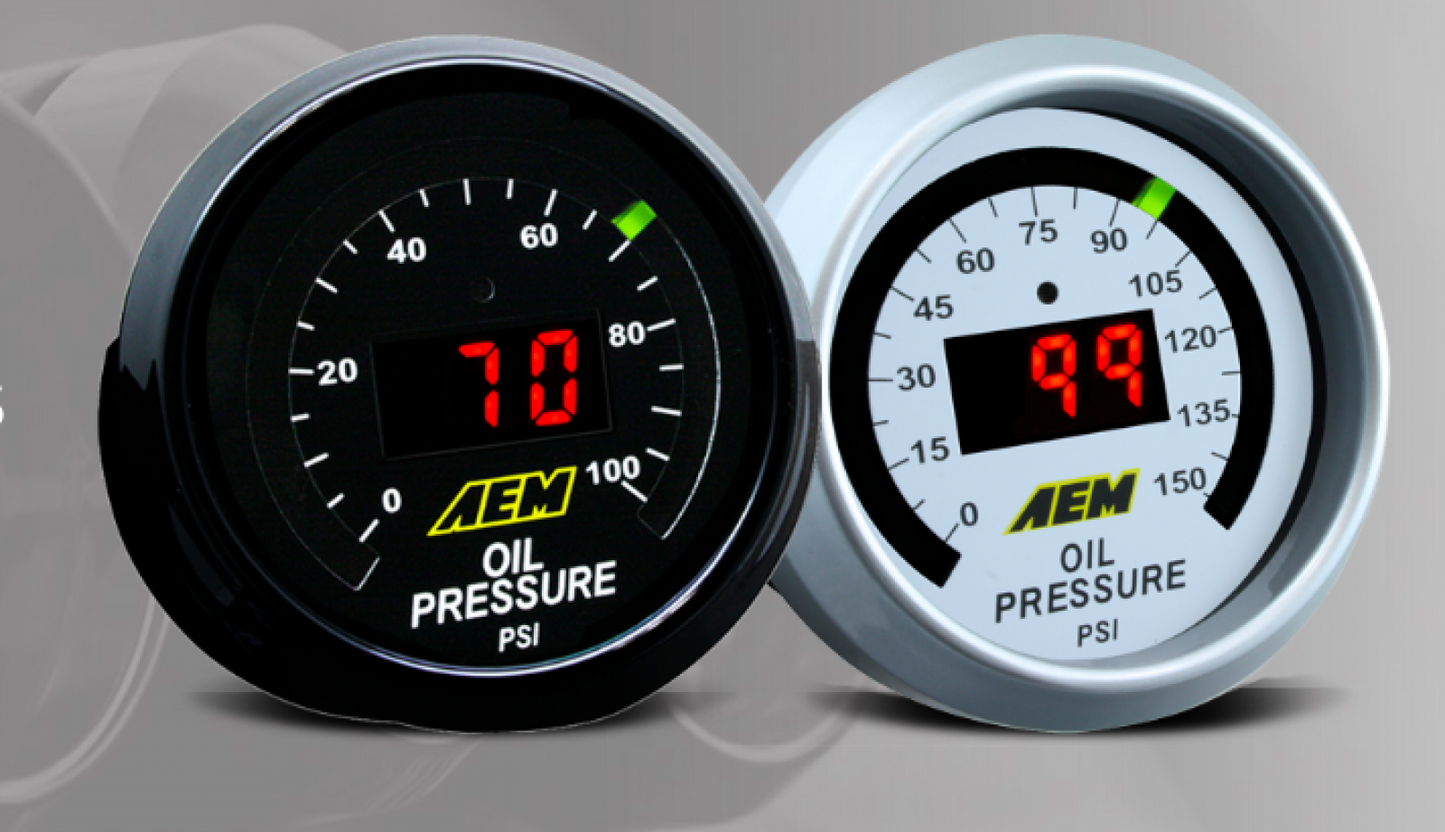 AEM Oil Pressure Gauge - 0-150 PSI 30-4407