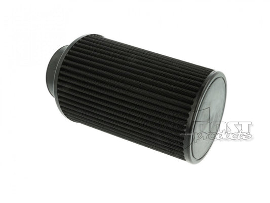 BOOST products Universal Air Filter 76mm (3") ID Connection, 200mm (7-7/8") Length Black IN-LU-200-076
