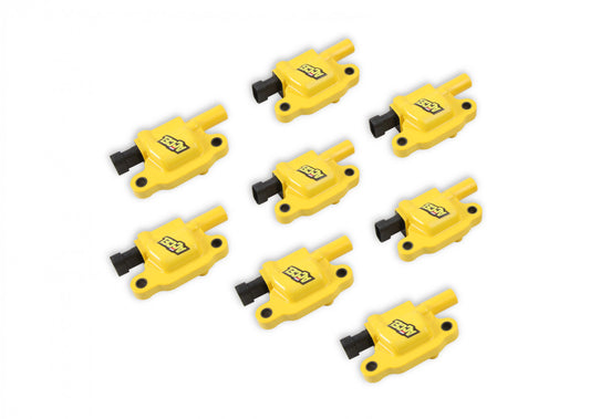 ACCEL Ignition Coils - SuperCoil GM LS2/LS3/LS7 engines, yellow, 8-pack 140043-8