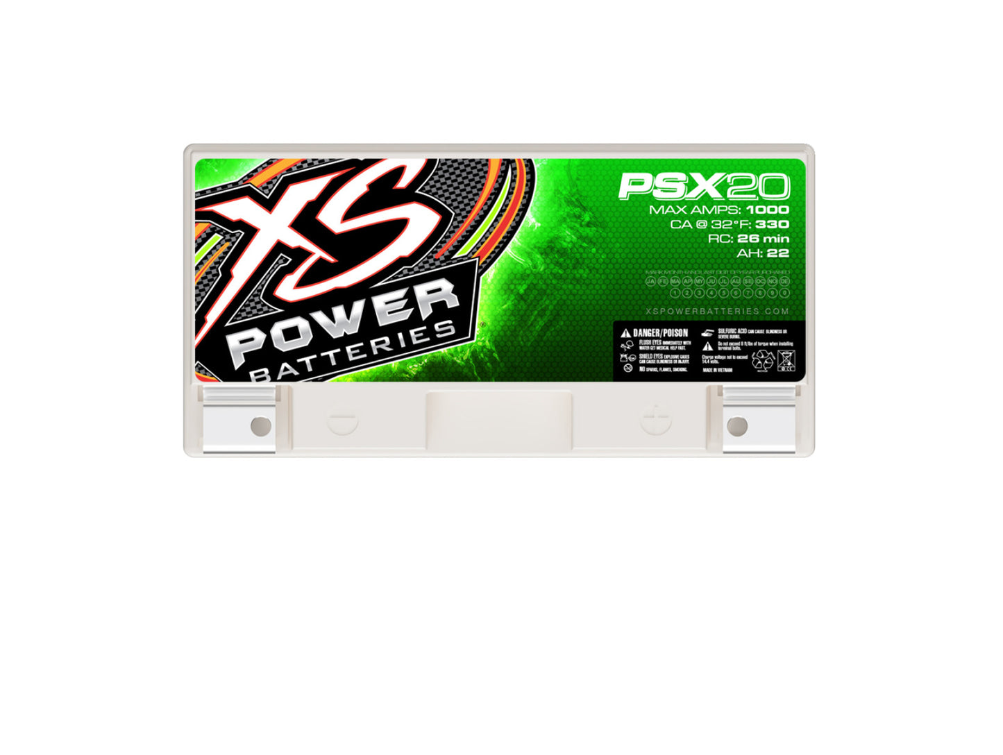 XS Power Batteries 12V AGM Powersports Series Batteries - M6 Terminal Bolts Included 1000 Max Amps PSX20