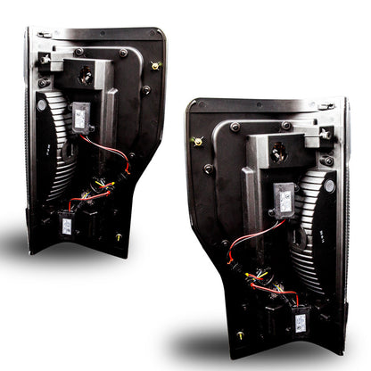 RENEGADE 2017-2018 Ford F-250 Taillights with LED Lightbars & Sequential Turn Signals- Black/Smoke WINJET-CTRNG0563-BS-SQ