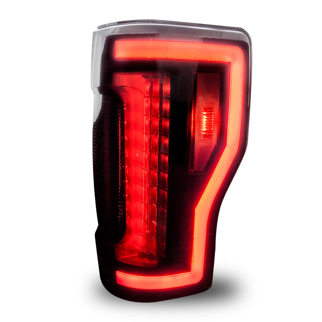 RENEGADE 2017-2018 Ford F-250 Taillights with LED Lightbars & Sequential Turn Signals- Black/Smoke WINJET-CTRNG0563-BS-SQ