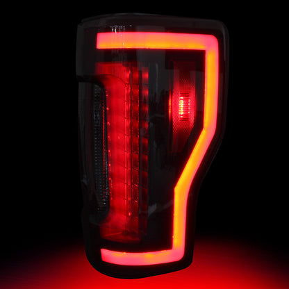 RENEGADE 2017-2018 Ford F-250 Taillights with LED Lightbars & Sequential Turn Signals- Black/Smoke WINJET-CTRNG0563-BS-SQ