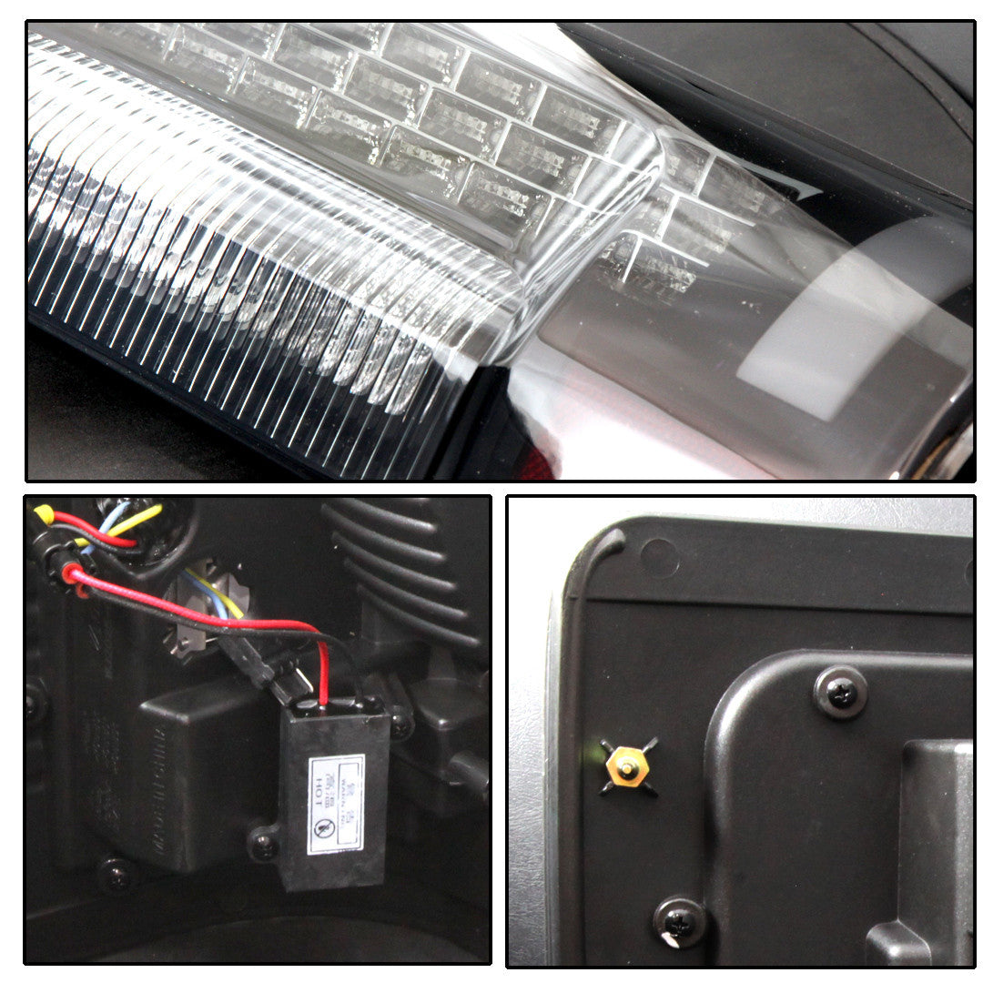 RENEGADE 2017-2018 Ford F-250 Taillights with LED Lightbars & Sequential Turn Signals- Black/Smoke WINJET-CTRNG0563-BS-SQ