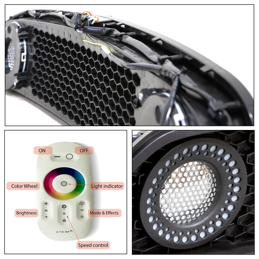 RENEGADE 2015-2017 Ford Mustang Front Grille with RGB DRL WINJET-CGRNG0613-RGB (ENGINEERING HOLD)