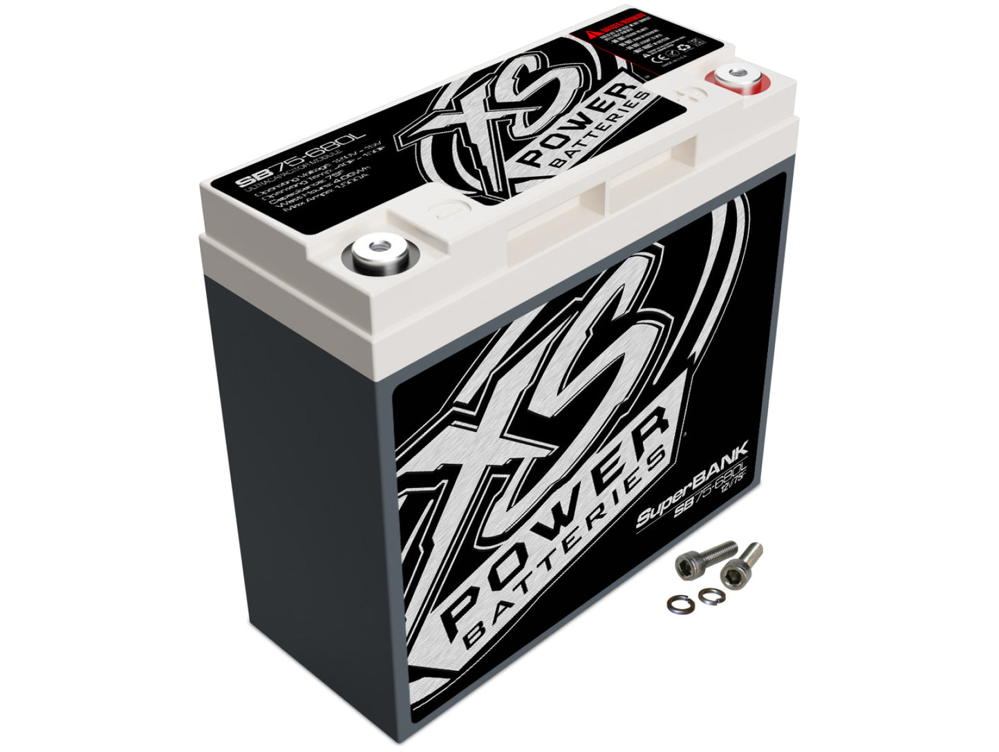 XS Power Batteries 12V Powersports Super Bank Capacitor Modules - M6 Terminal Bolts Included 1500 Max Amps SB75-680L