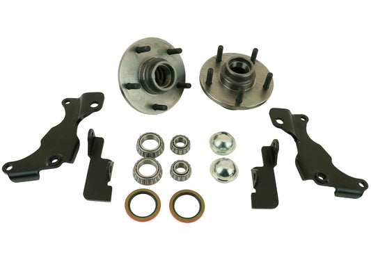 Ridetech Front stock brake retention kit for 1963-1982 corvette. For use with TruTurn. 11529595