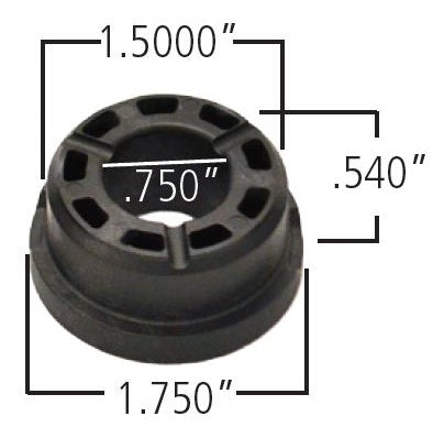 Ridetech Delrin control arm bushing, 1.750" Large OD, 1.500" small OD,.750" ID, .990" OAL 70010827
