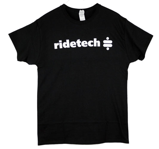 Ridetech (M) T-shirt - Black with White Ridetech Icon, Medium. 88085007