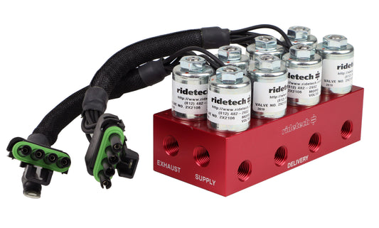 Ridetech RidePro 4-Way valve with 1/4" NPT ports. 31934001
