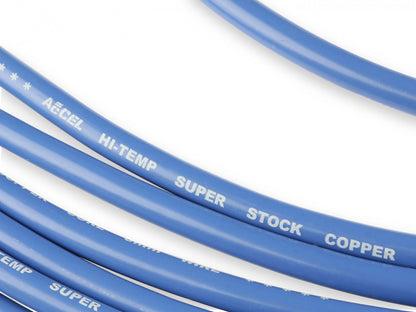 ACCEL Spark Plug Wire Set - Super Stock Copper Core 8mm - 90 Deg. Boots - Blue 4039B