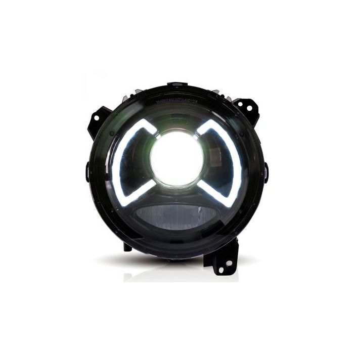 Quake LED - QTE1027 - Jeep Wrangler JL/Gladiator JT Headlights W/ White X-Wing DRL