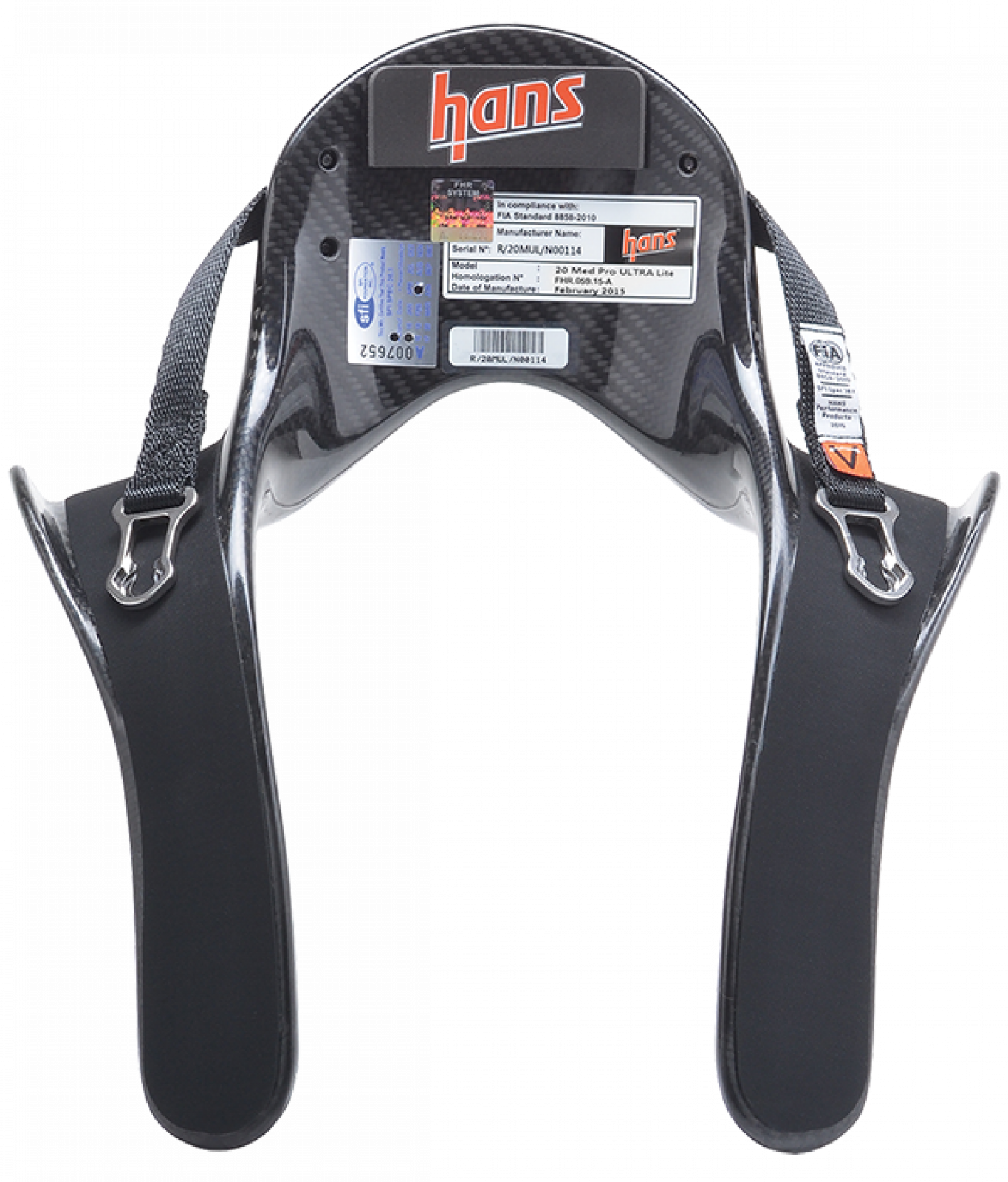 HANS Device Pro Ultra Lite Head & Neck Restraint Post Anchors Medium 20 Degrees FIA ONLY DK14236.31 FIA