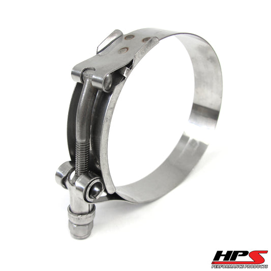 HPS Performance 100% Stainless Steel T-Bolt Hose Clamp Size #140 Effective Range:5.24"-5.55" SSTC-133-141