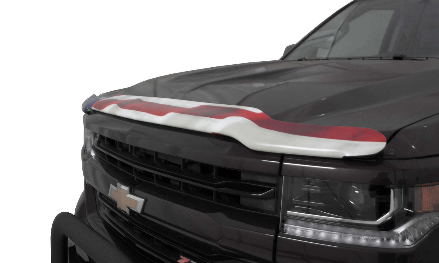 Stampede 2060-41 Vigilante Premium Hood Protector American Flag For 2019-2021 Chevrolet Silverado 1500; Exc. ZR2 LT Trail Boss Custom Trail Boss; 2022 Chevrolet Silverado 1500 LTD; Exc. LT Trail Boss Custom Trail Boss