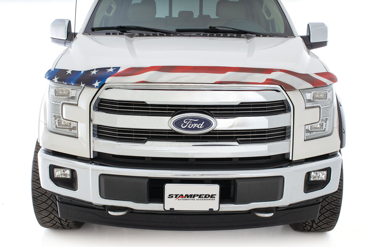 Stampede 2149-41 Vigilante Premium Hood Protector American Flag For 2009-2014 Ford F-150 (Excludes Raptor Model)