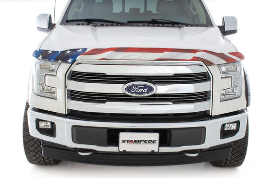 Stampede 2149-41 Vigilante Premium Hood Protector American Flag For 2009-2014 Ford F-150 (Excludes Raptor Model)