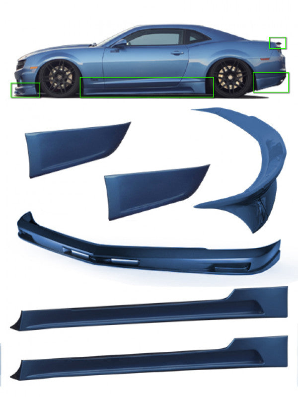 2010-2013 Chevy Camaro SS 6-Piece Body Kit with Front Lip Spoiler | STILLEN KB51000KT