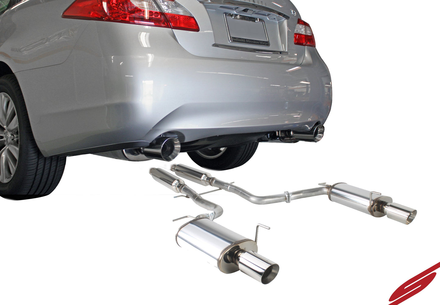 Stillen 2011-2013 Infiniti M56 / 2014-2018 Q70 Stainless Steel Near Cat-Back Exhaust System - 504456