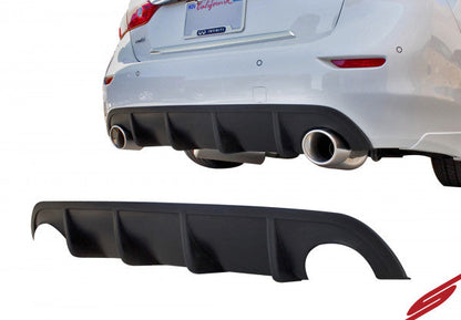 2014-17 Infiniti Q50 Rear Diffuser [Matte Black] - KB11222MB