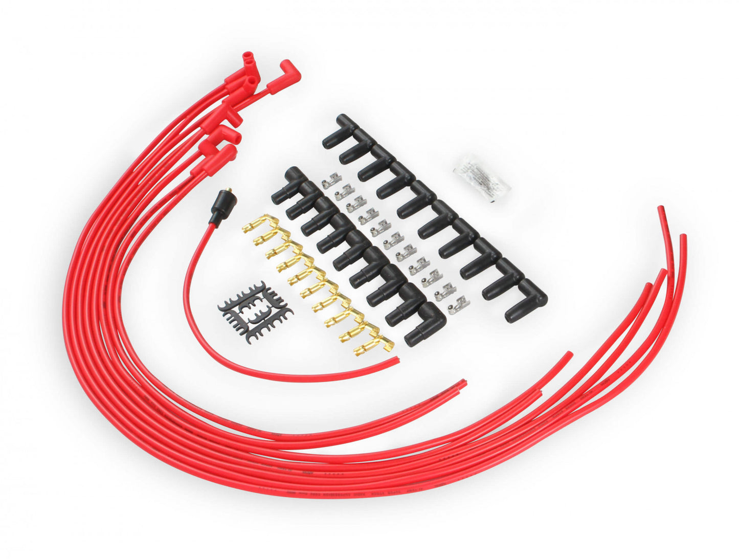 ACCEL Spark Plug Wire Set- 8mm - Super Stock Universal with Graphite Core - Red Wire with Red 90 Deg Boots 4041R