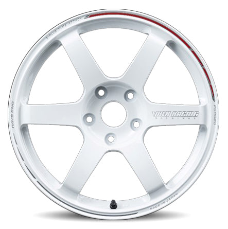 Volk TE37 SAGA S-PLUS TIME ATTACK 18x10.0 DASH WHITE / REDOT (WR) Wheel