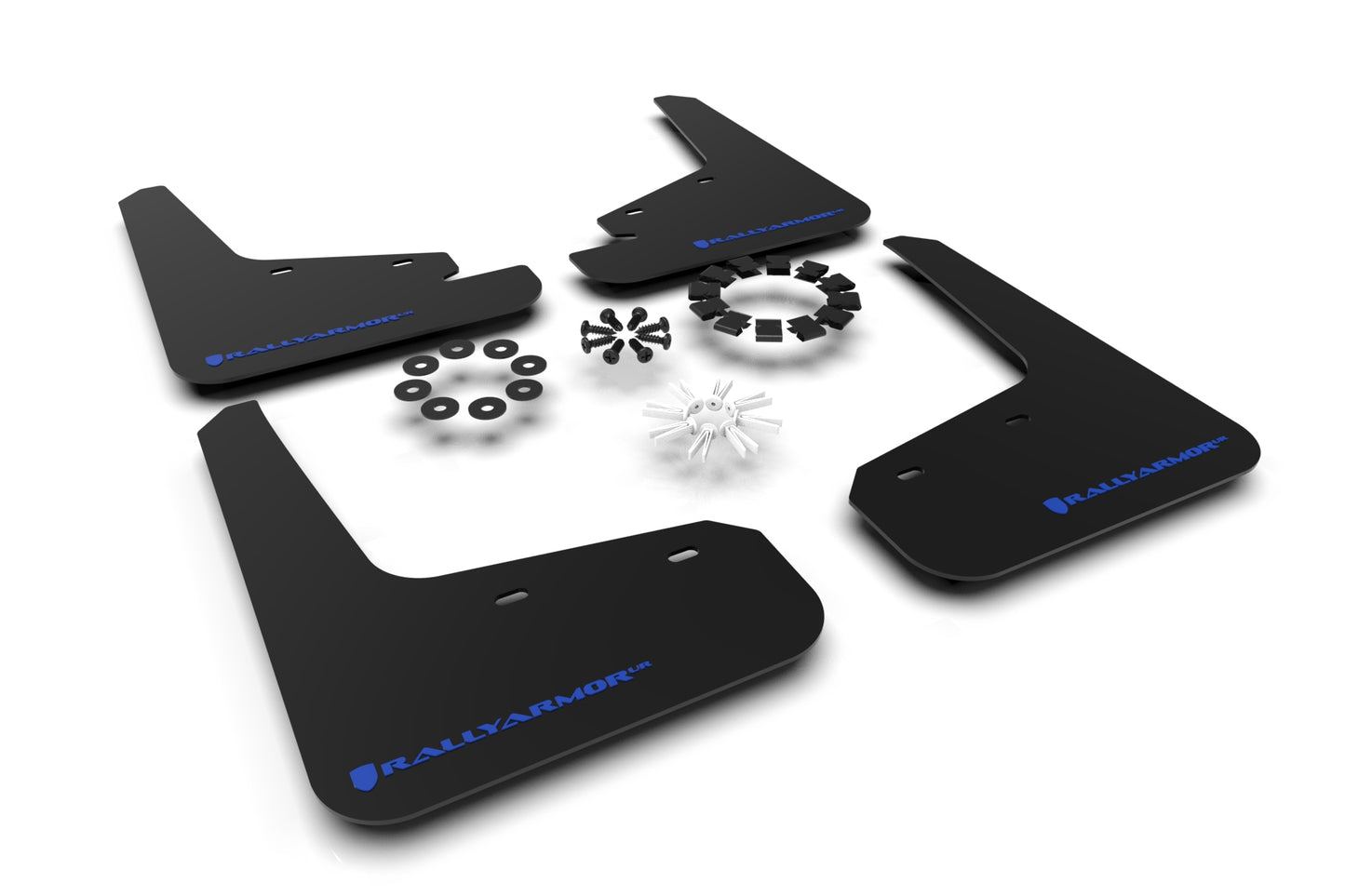 Rally Armor MF72-UR-BLK/BL - 2020-22 Tesla Model Y - Black Mud Flap/Blue Logo