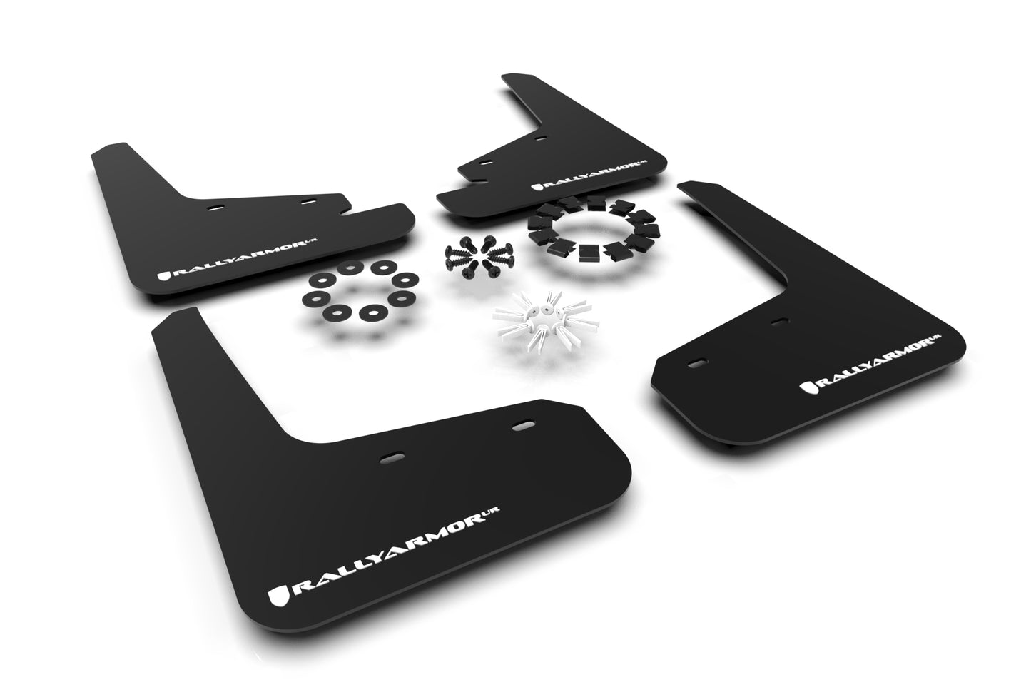 Rally Armor MF72-UR-BLK/WH - 2020-22 Tesla Model Y - Black Mud Flap/White Logo