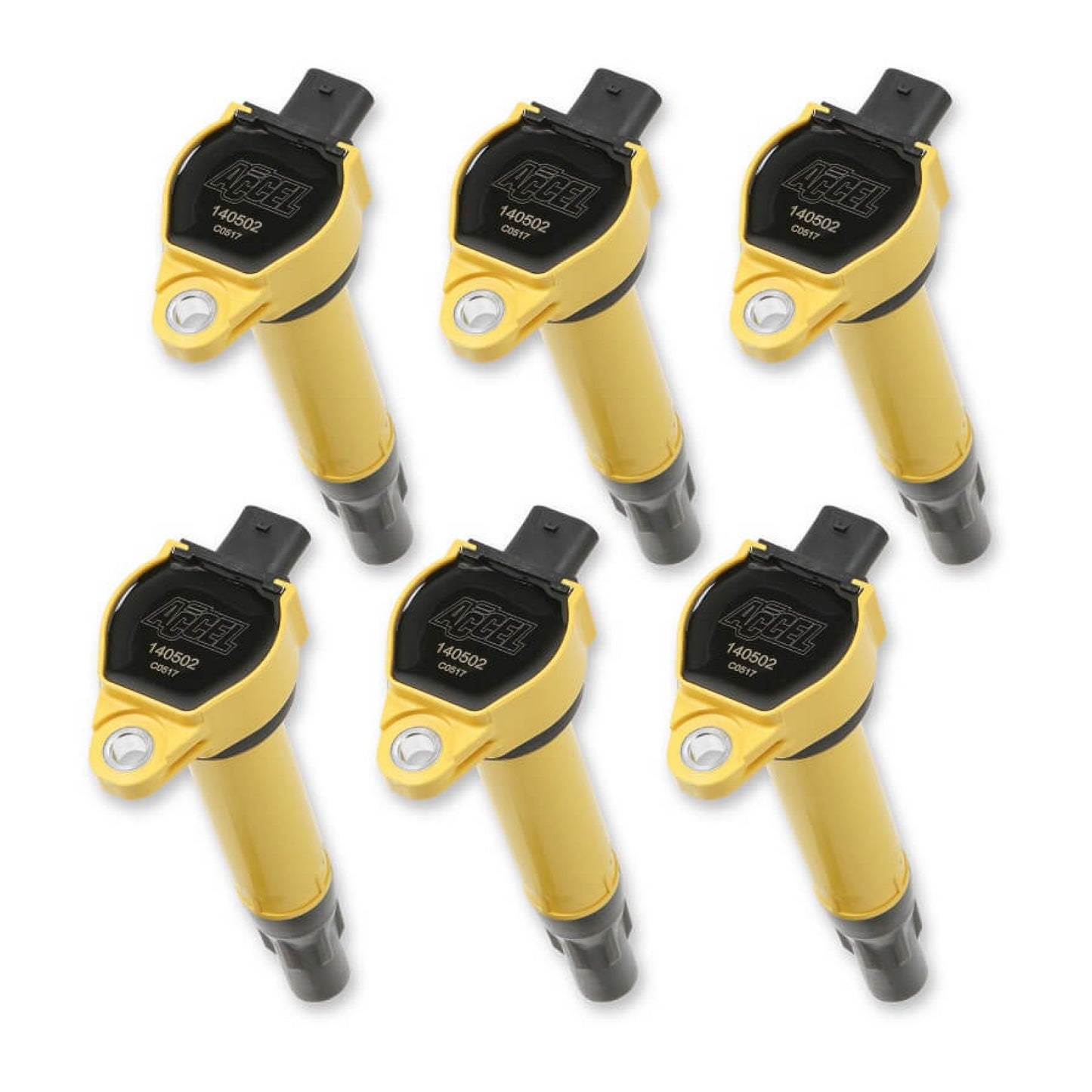 ACCEL Ignition Coil - SuperCoil - 2006-2011 Mopar - 2.7/3.5/4.0L - Yellow - 6-Pack 140502-6