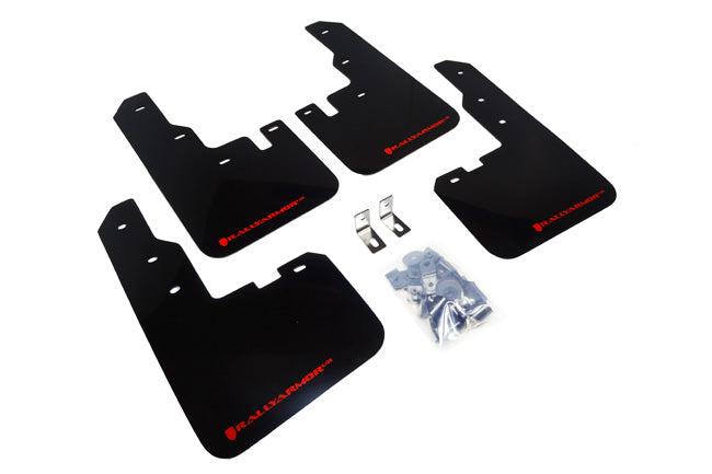 Rally Armor MF44-UR-BLK/RD - 2016-2018 Toyota RAV4 - Black Mud Flap/Red Logo