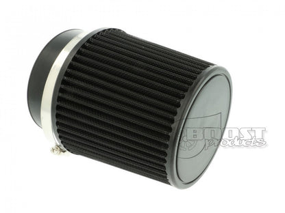 BOOST products Universal Air Filter 100mm (3-15/16") ID Connection, 127mm (5") Length Black IN-LU-127-100