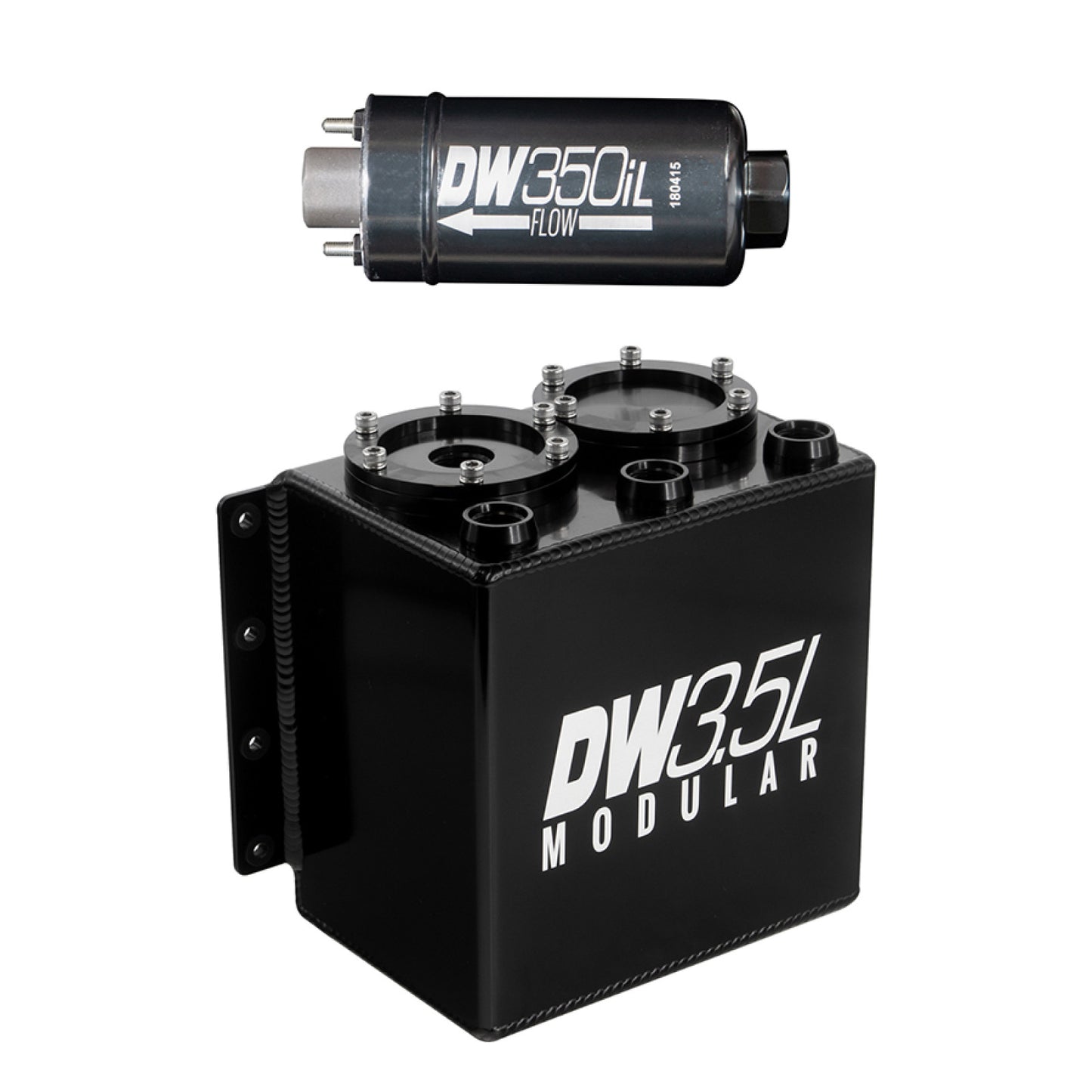 Deatschwerks 3.5L modular surge tank, universal. Includes 1 350iL In-line Fuel Pump DEW-6-351-35ST