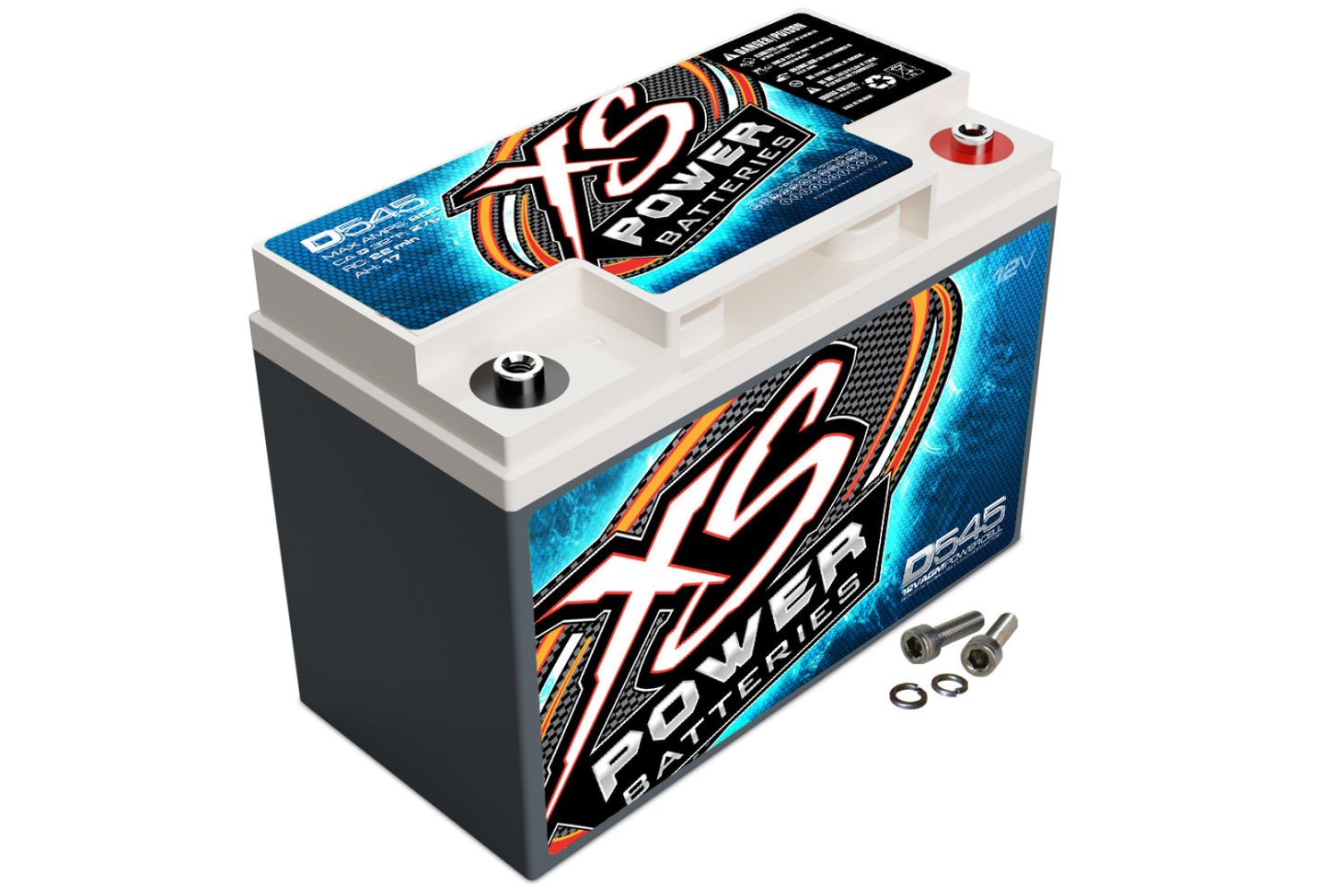 XS Power Batteries 12V AGM D Series Batteries - M6 Terminal Bolts Included 800 Max Amps D545