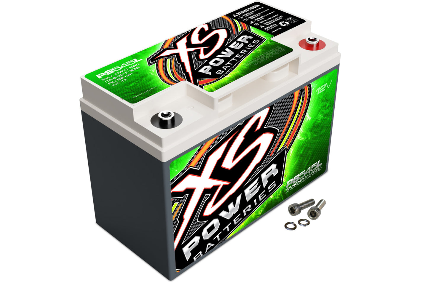 XS Power Batteries 12V AGM Powersports Series Batteries - M6 Terminal Bolts Included 800 Max Amps PS545L