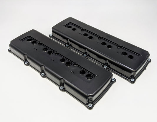 Granatelli Dodge HEMI Valve Cover Set Billet. 5.7 6.1 6.2 & 6.4 Black Anodized VC-2010B