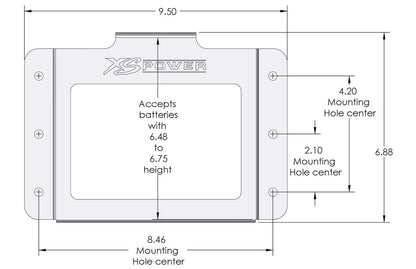 XS Power Batteries 680 Series and XP750 Stamped Aluminum Side Mount Box with Window 511