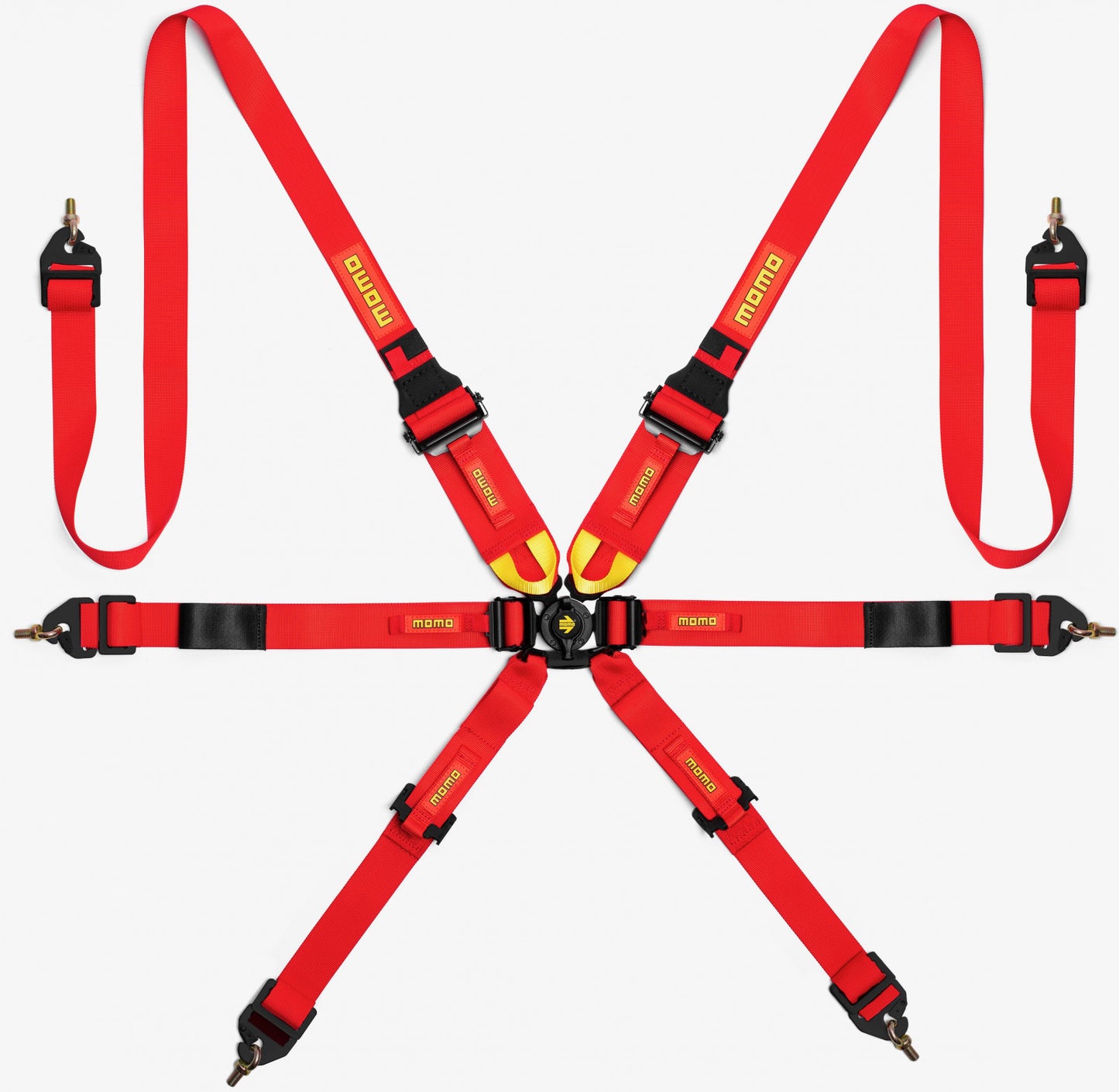 MOMO 6-Point FIA 8853-2016 FHR Racing Harness Red MO1255120001