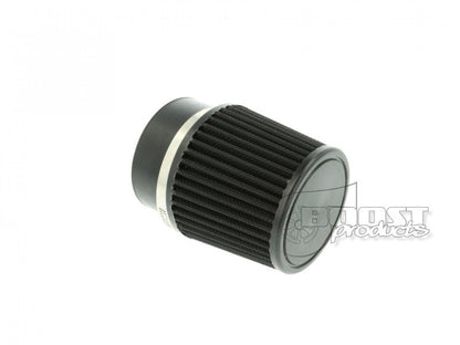 BOOST products Universal Air Filter 76mm (3") ID Connection, 90mm (3-35/64") Length, Black IN-LU-090-076