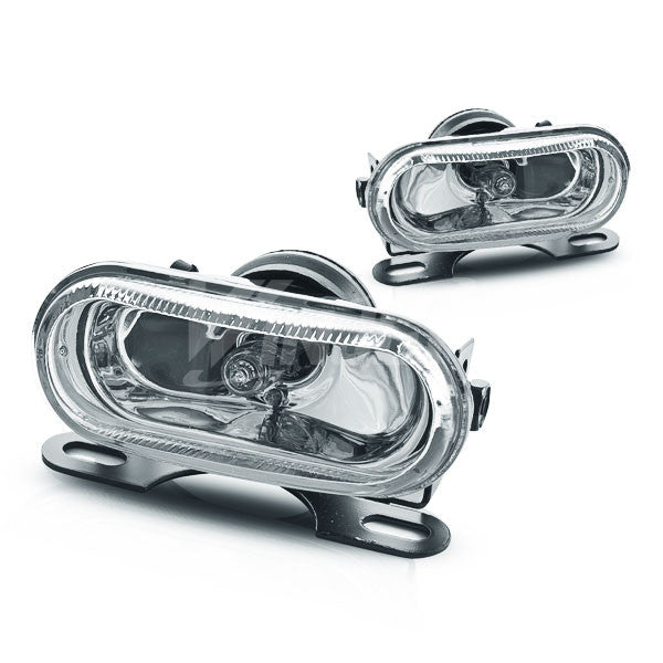 WINJET 4" Rectangular Universal Metal Fog Lights - Clear WJ-B2058-A