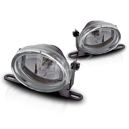 WINJET 3" Oval Universal Metal Fog Lights - Clear WJ-B2071-A