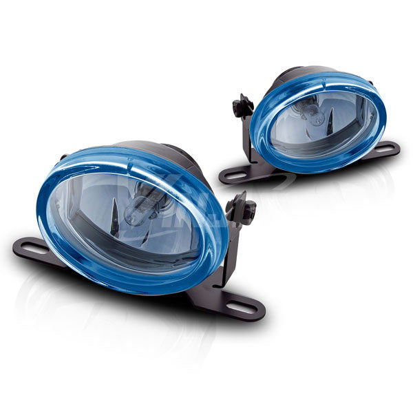 WINJET 3" Oval Universal Metal Fog Lights - Blue WJ-B2071-E