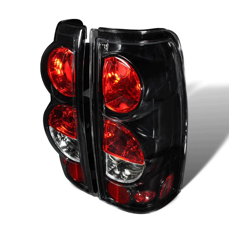 WINJET 1999-2006 CHEVROLET SILVERADO/1999-2003 GMC SIERRA ALTEZZA Tail Light - Glossy Black/Clear CTWJ-0004-GBC