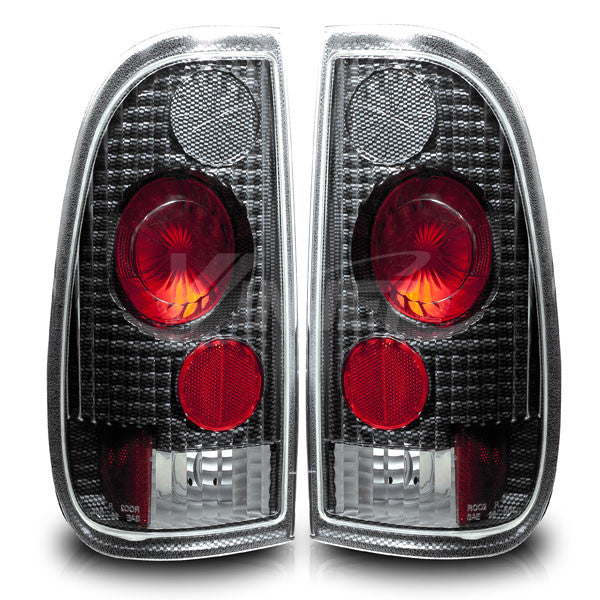 WINJET 1999-2007 Ford F-350 Altezza Tail Light - Carbon Fiber/Clear WJ20-0016-06-1815