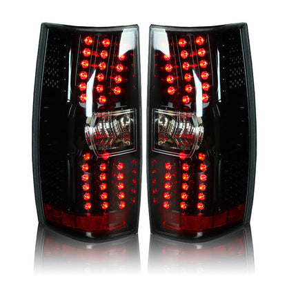 WINJET 2007-2014 Chevy Tahoe/Suburban LED Tail Lights - (Gloss Black / Clear) CTWJ-0066-GBC