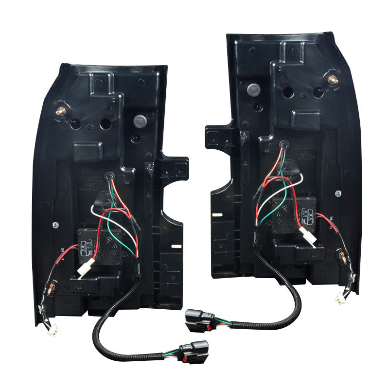 WINJET 14-15 Chevy Tahoe / Suburban LED Tail Light - Glossy Black / Clear CTWJ-0437-GBC