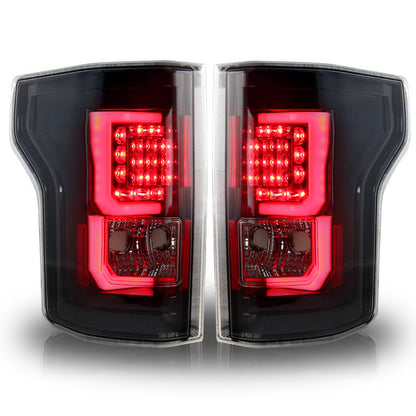 WINJET 2015-2017 Ford F-150 LED Tail Lights - (Glossy Black / Clear) CTWJ-0440-GBC