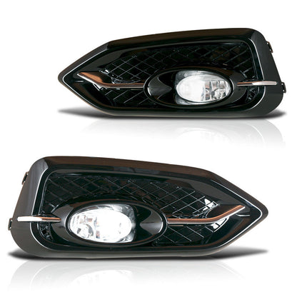 WINJET 2014-2015 Honda Civic 2Dr Fog Lights - Clear (Wiring Kit Included) CFWJ-0395-C