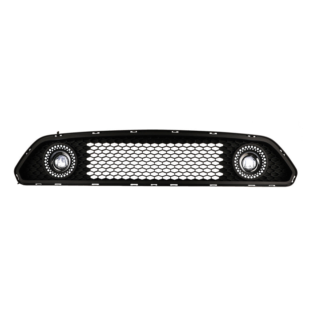 RENEGADE 2015-2017 Mustang Grille with Fog Light & LED DRL WINJET-CGRNG0613-FL