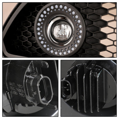 RENEGADE 2015-2017 Mustang Grille with Fog Light & LED DRL WINJET-CGRNG0613-FL